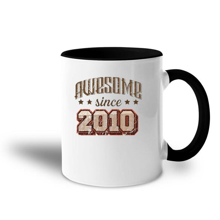 Awesome Since 2010 12Th Birthday Party Retro Vintage Men Accent Mug
