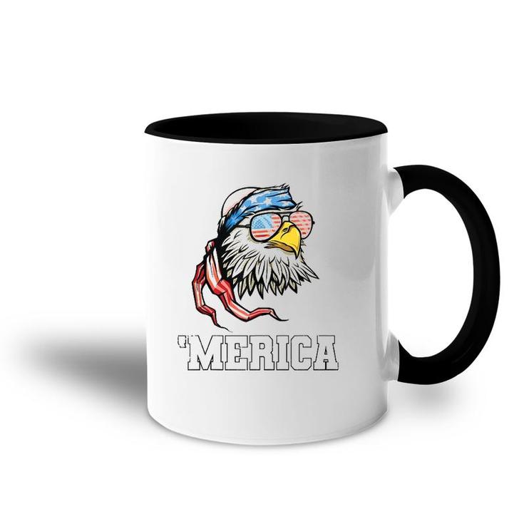 Bald Eagle Usa Flag Merica 4Th Of July Patriotic  Accent Mug