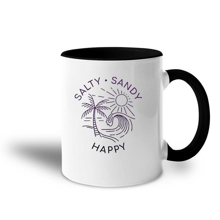 Beach Quote Love Salty Sandy Happy Vacation Sea Summer Sun Accent Mug