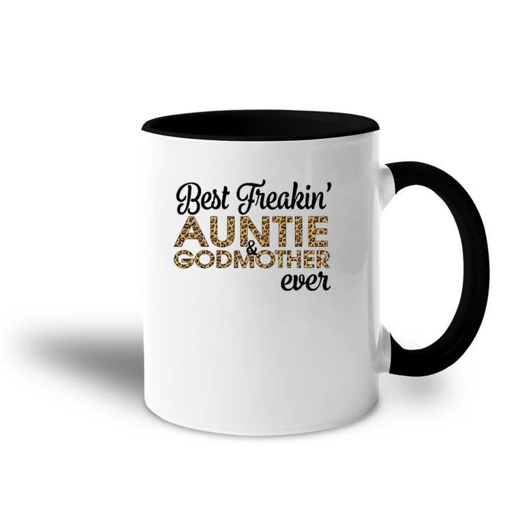 Best Freakin' Auntie & Godmother Ever Leopard Gift Accent Mug