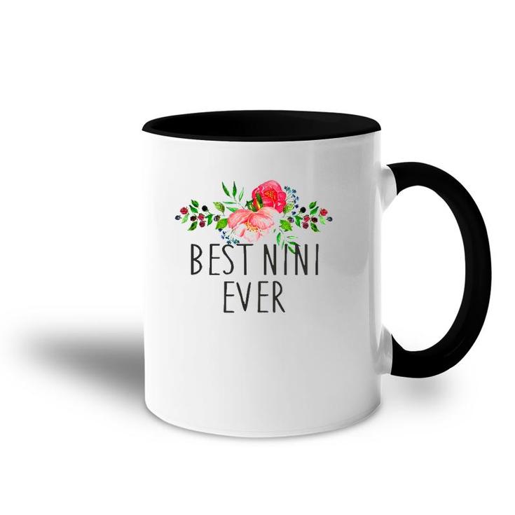 Best Nini Ever Mother's Day Gift Grandma Accent Mug