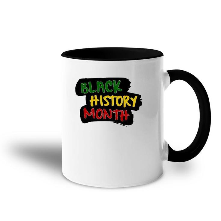 Black History Month Support African Black Pride Accent Mug
