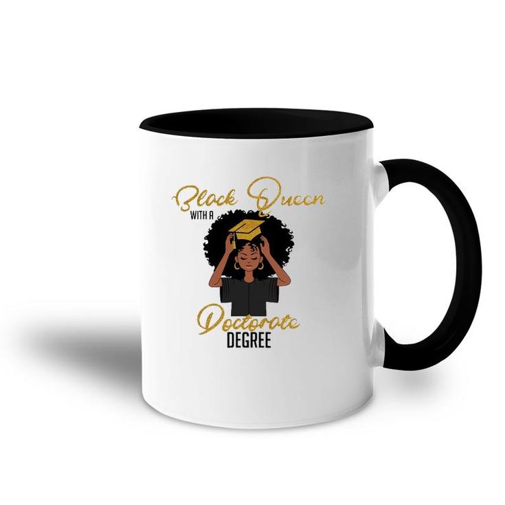 Black Queen With A Doctorate Degree Graduation Accent Mug