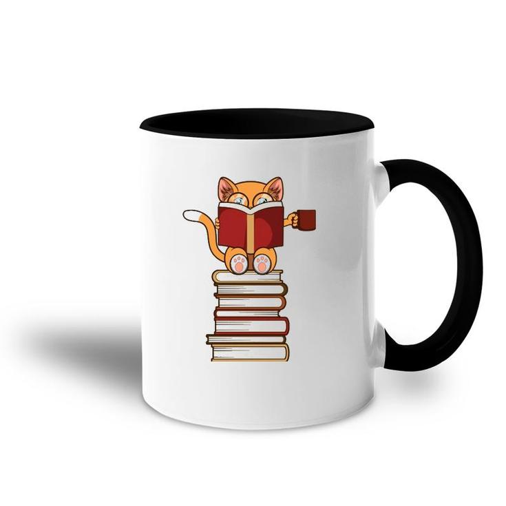 Cats And Reading Books Literature Accent Mug