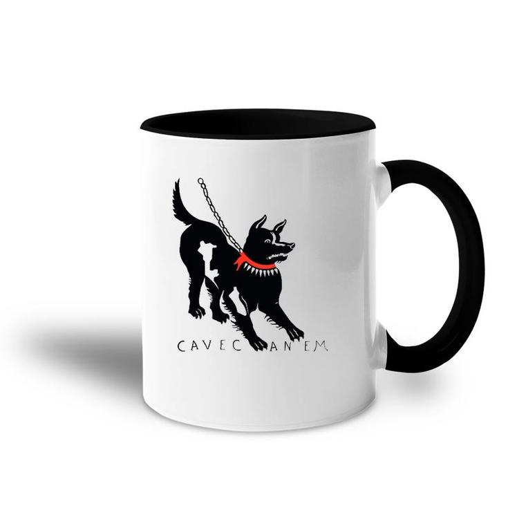 Cave Canem Beware Of Dog Accent Mug
