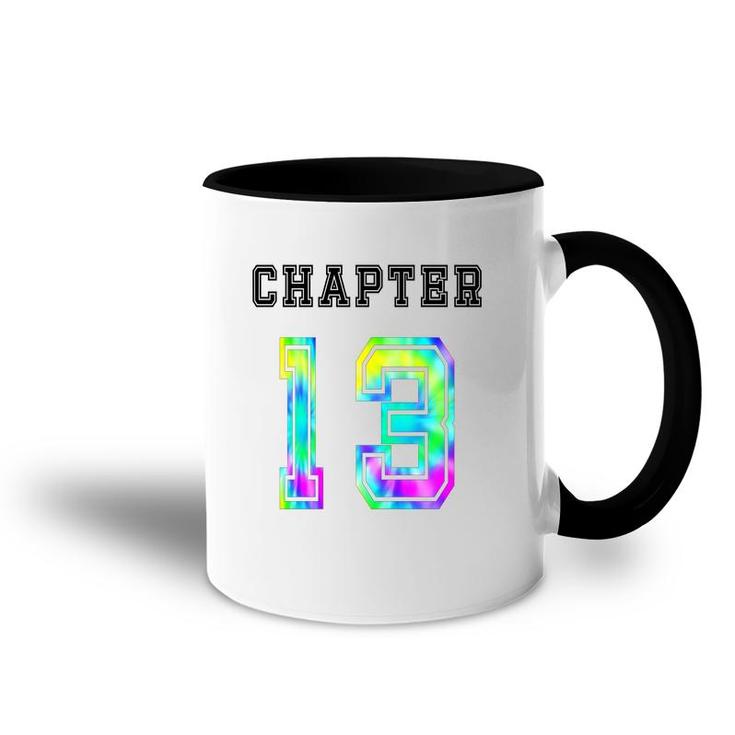 Chapter 13 Tie Dye 13Th Birthday 13 Number Accent Mug