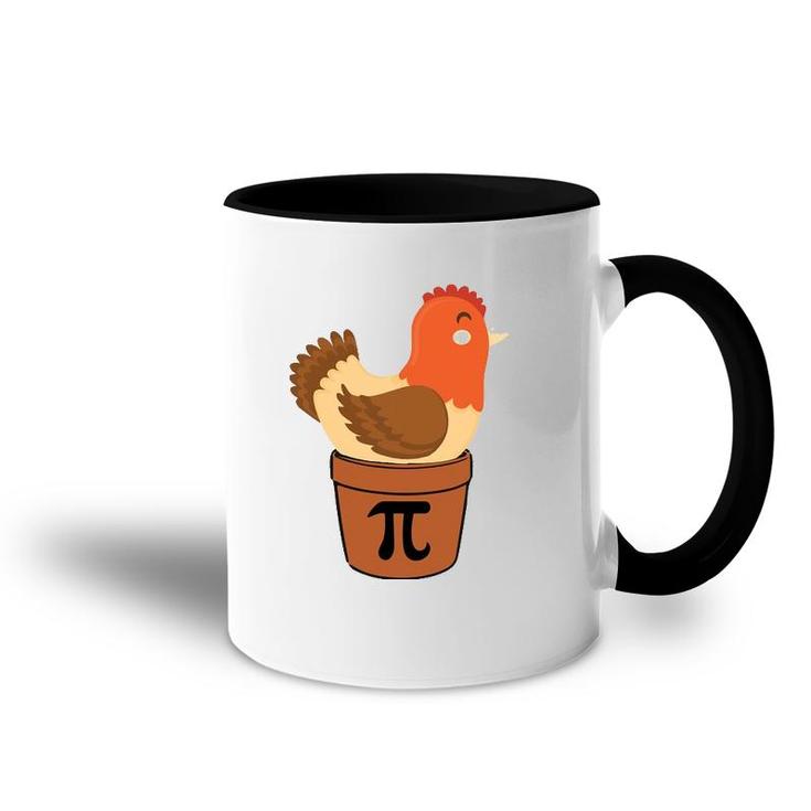 Chicken Funny Maths Engineer Nerd Birthday Gift Pi Day Accent Mug