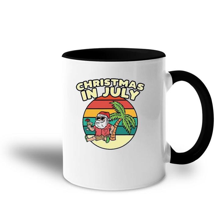 Christmas In July Summer Santa Vintage Xmas Tropical Gift Accent Mug