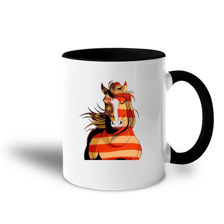Clydesdale Horse Merica 4Th Of July American Patriotic Accent Mug