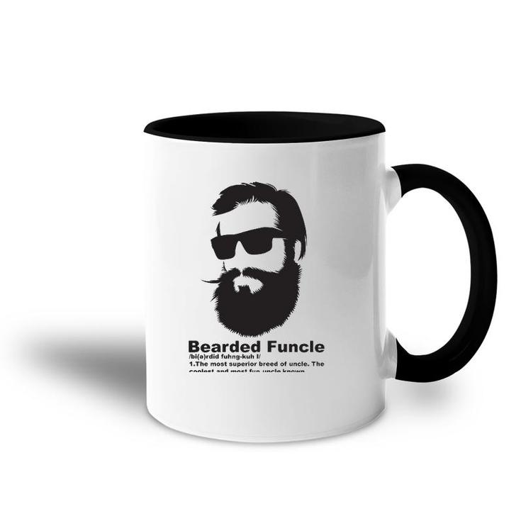Cool Bearded Funcle - Birthday Gift My Fun Uncle Accent Mug