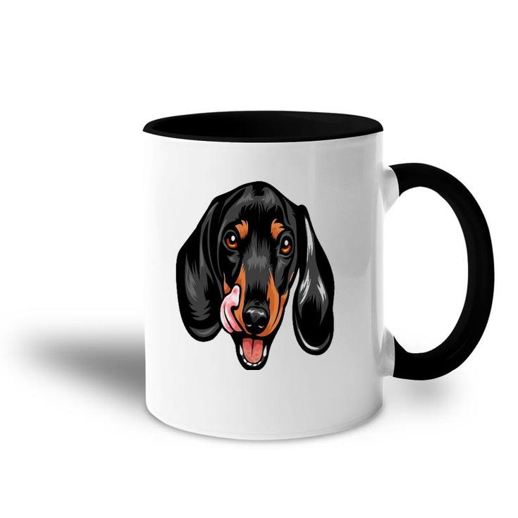 Cool Dachshund Dog Face Gift Accent Mug