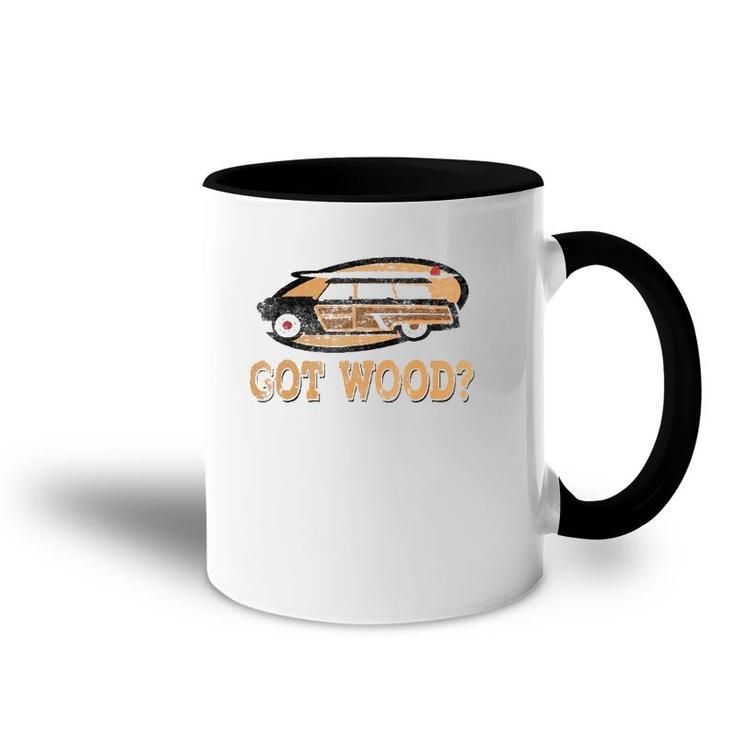 Cool Woody Wagon Hot Rod Surfer Accent Mug