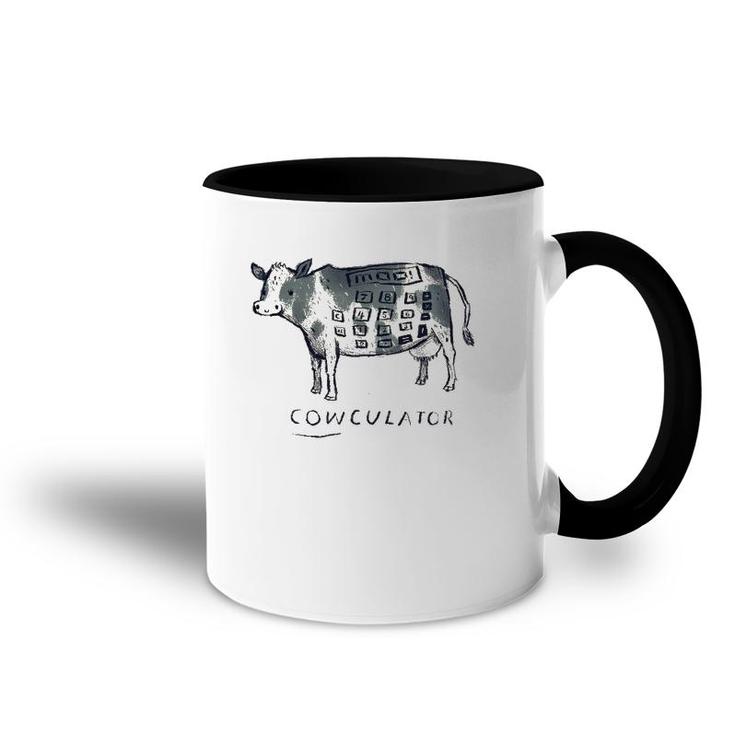 Cowculator Cow Cow Pun  Calculator Accent Mug