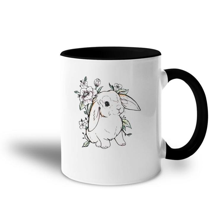 Cute Flower Rabbit - Bunny Lover Accent Mug