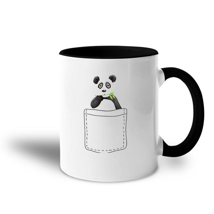 Cute Panda In The Pocket, Panda Accent Mug
