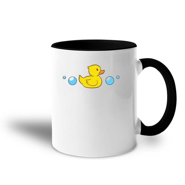 Cute Rubber Duck In Water Love Rubber Ducks  Accent Mug