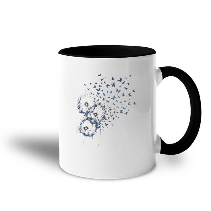 Dandelion With Butterfly Lover Gift Accent Mug