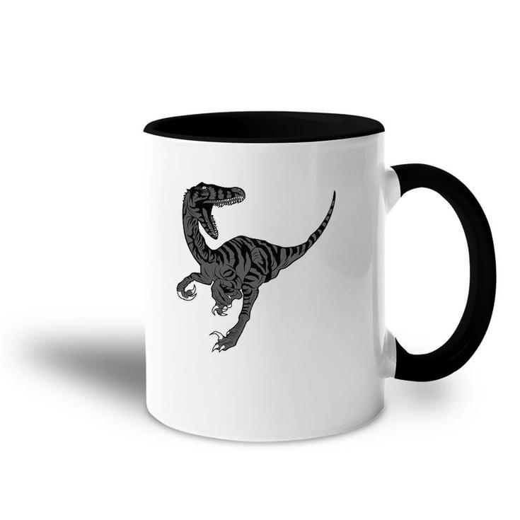 Dinosaur Lover Gift - Velociraptor Lovers Gift Accent Mug