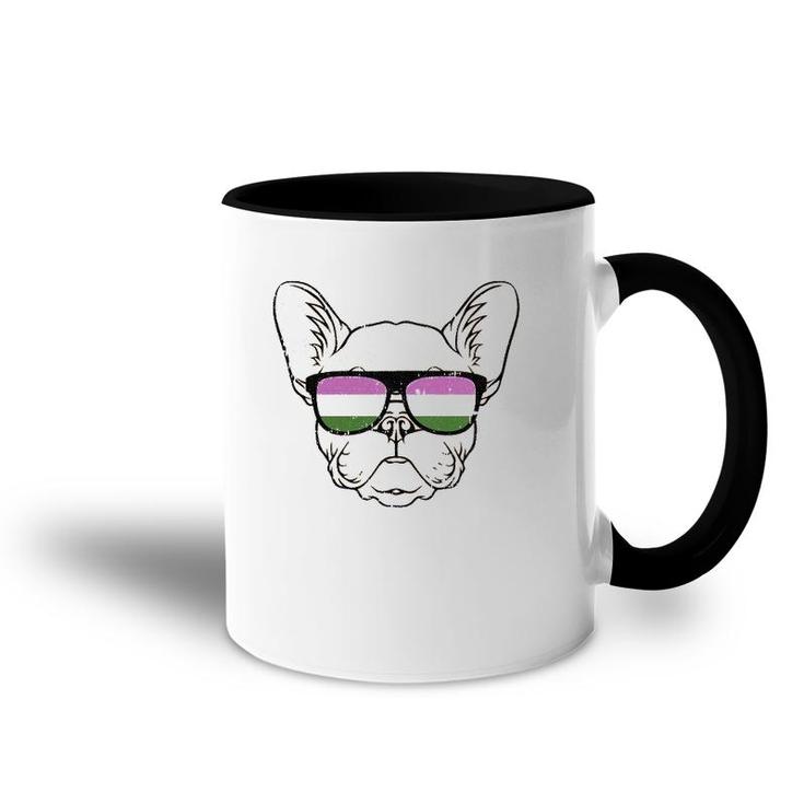 Dog Sunglasses Gender-Queer Pride Puppy Lover Lgbt-Q Ally Accent Mug