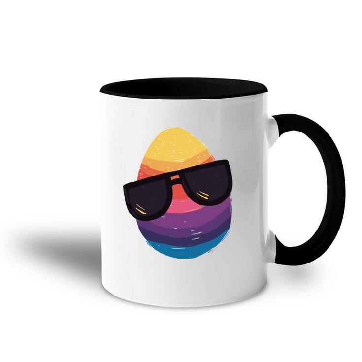 Easter Egg With Sunglasses Happy Easter Egg 2022 Ver2 Accent Mug