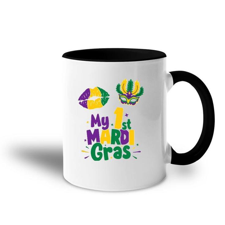Fancy Mardi Gras Party Costume My 1St Mardi Gras Accent Mug