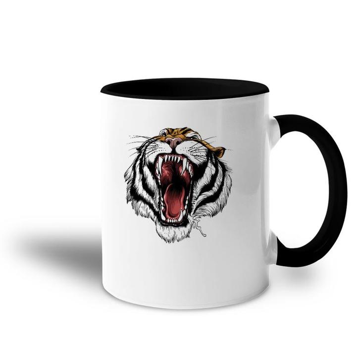 Fearsome Tiger - Roaring Big Cat Animal Accent Mug