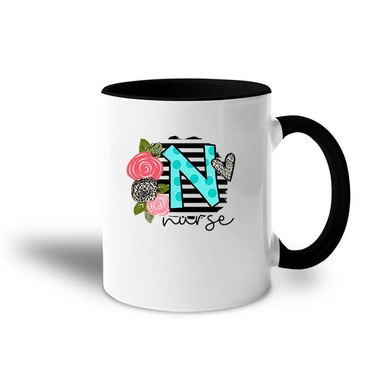 Floral Art Nurse Gift Appreciation Accent Mug