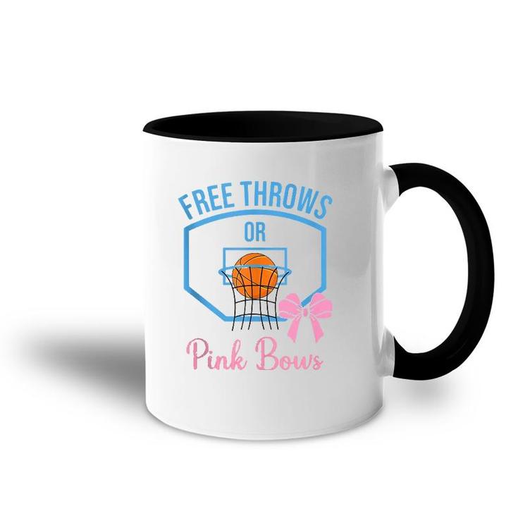 Free Throws Or Pink Bows Gender Reveal Designs  Accent Mug