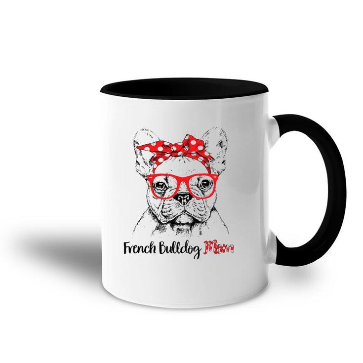French Bulldog Mom Happy Mother's Day Red Headband Gift Accent Mug