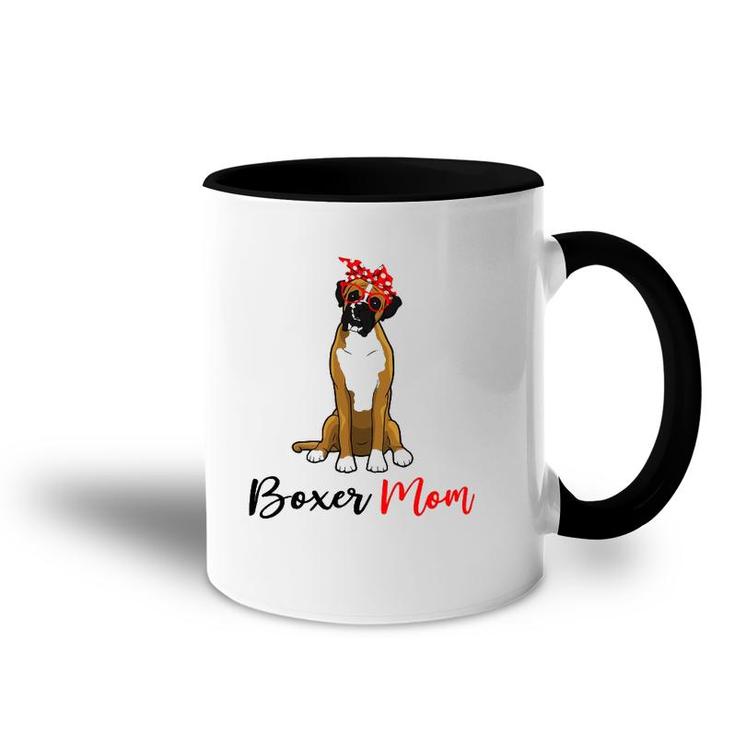 Funny Boxer Mom Dog Lover Mother's Day Accent Mug