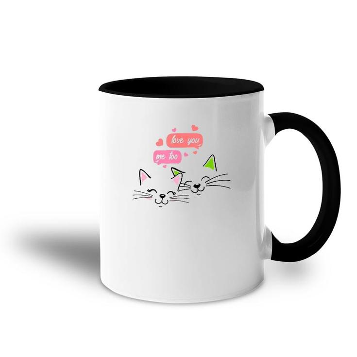 Funny Cute Cats For Cats And Pets Lover For Valentine's Day  Accent Mug