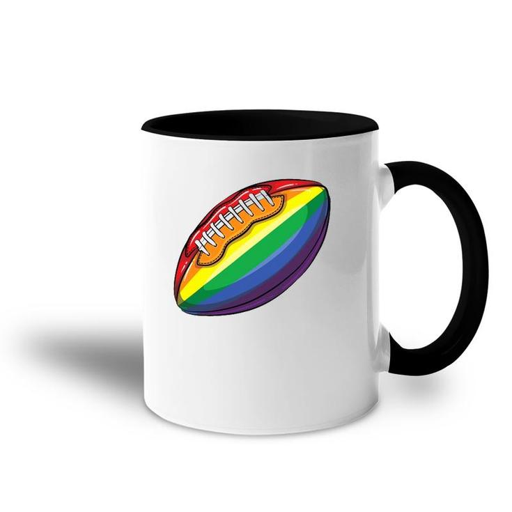 Funny Football Lgbt Gift For Team Sports Player Men Women Accent Mug