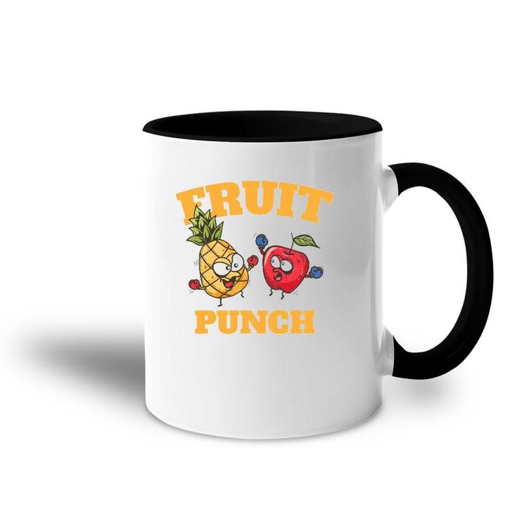 Funny Pineapple Apple Boxing Juice Tropical Fruit Punch Accent Mug