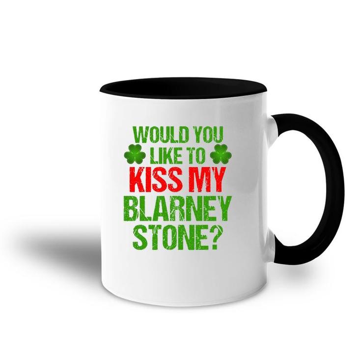 Funny St Patrick's Day Kiss My Blarney Stone Irish Gift Accent Mug
