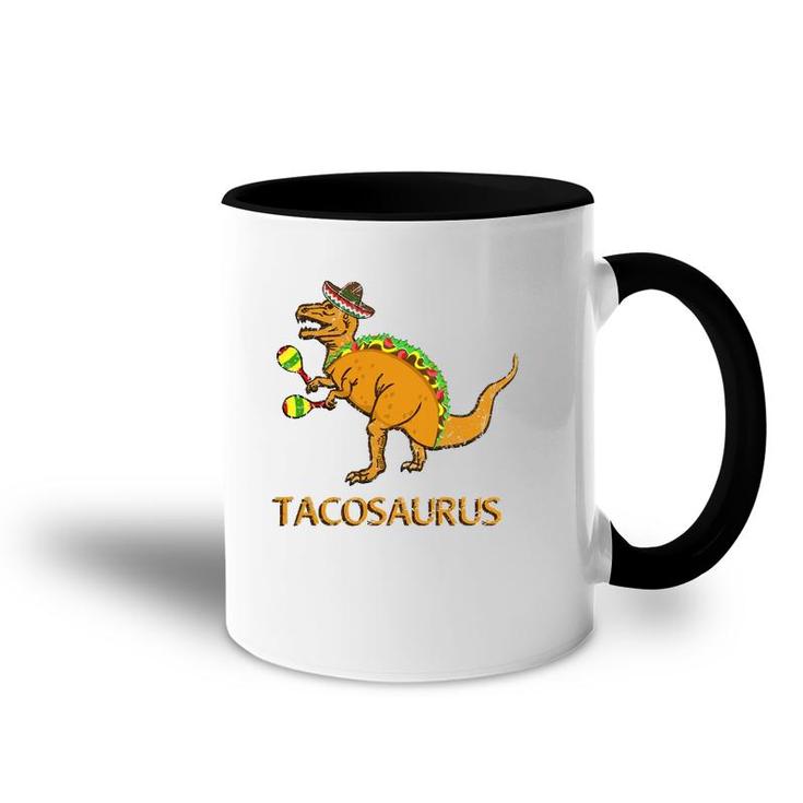 Funny Tacosaurus  Cinco De Mayo Taco Dinosaurrex Accent Mug