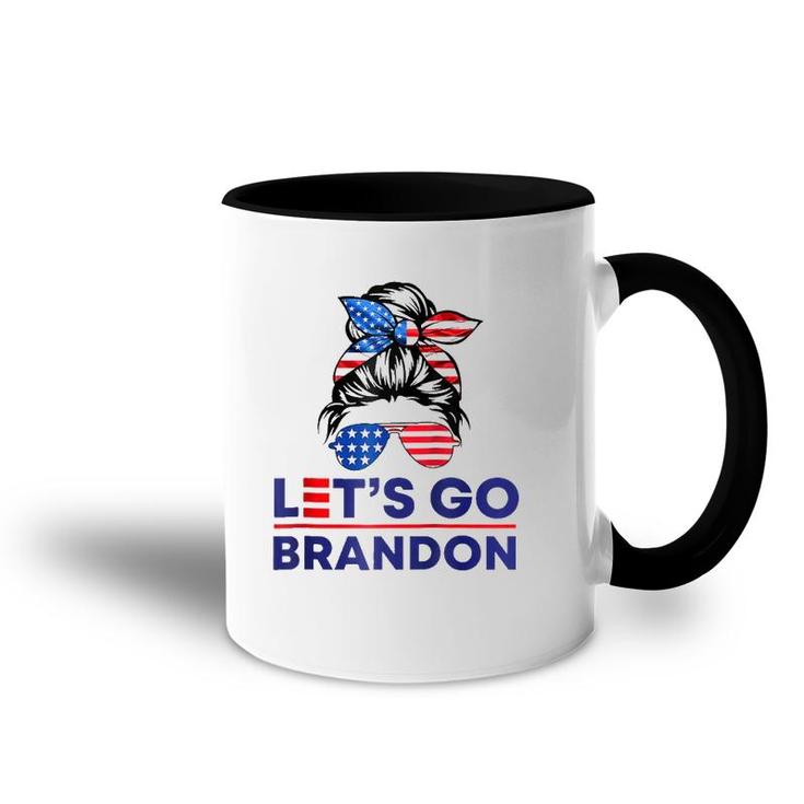 Funny TRump BIden Tee Let's Go Brandon Letsgobrandon 2021 Raglan Baseball Tee Accent Mug