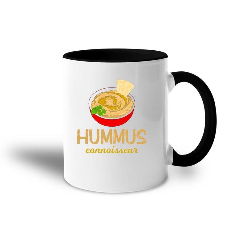 Funny Vegan Chickpea Pita Hummus Connoisseur Accent Mug