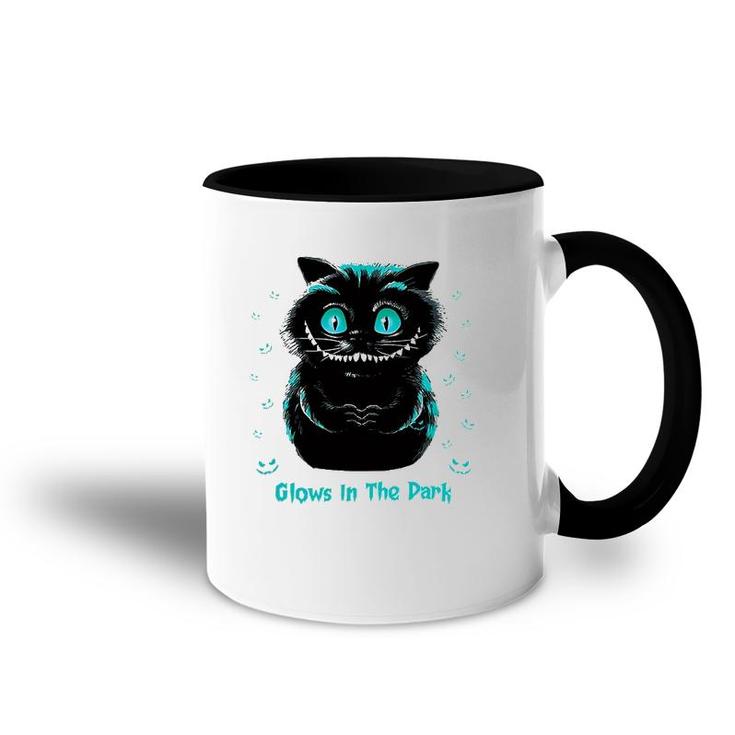 Glows In The Dark Funny Cat Halloween Accent Mug