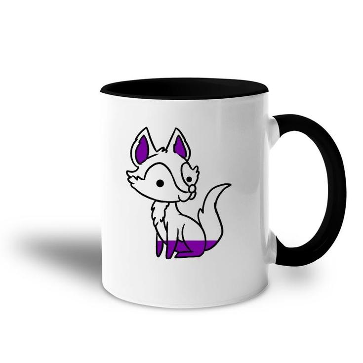 Graysexual Pride Fox Lover Gift Accent Mug