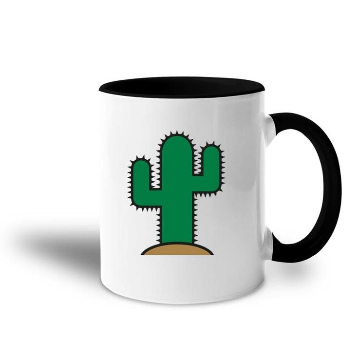 Green Cactus  Vintage Accent Mug
