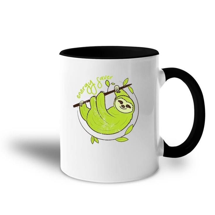 Green Three Toed Sloth Accent Mug