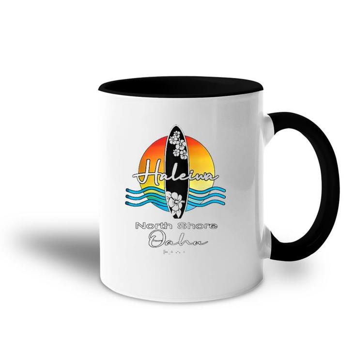 Haleiwa North Shore Oahu Hawaii Surfer Paradise Souvenir Zip Accent Mug