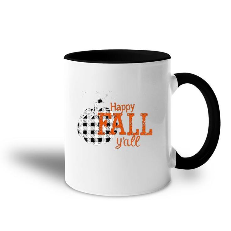 Happy Fall Yall Pumpkin Womens Mens Funny Vintage Pumpkin Halloween Cute Accent Mug