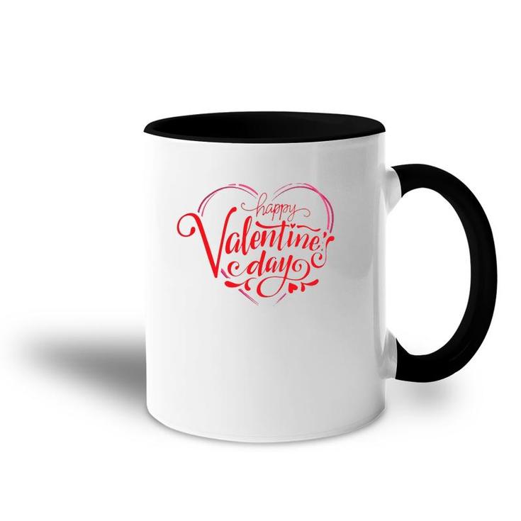 Happy Valentine's Day Heart Shaped Greeting Costume Accent Mug