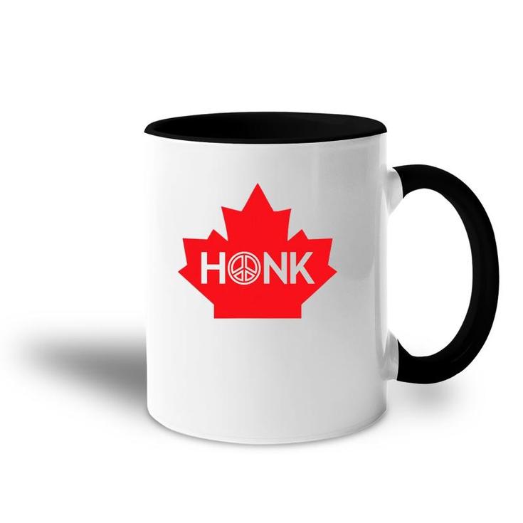 Honk For Canada Honk For Peace Accent Mug