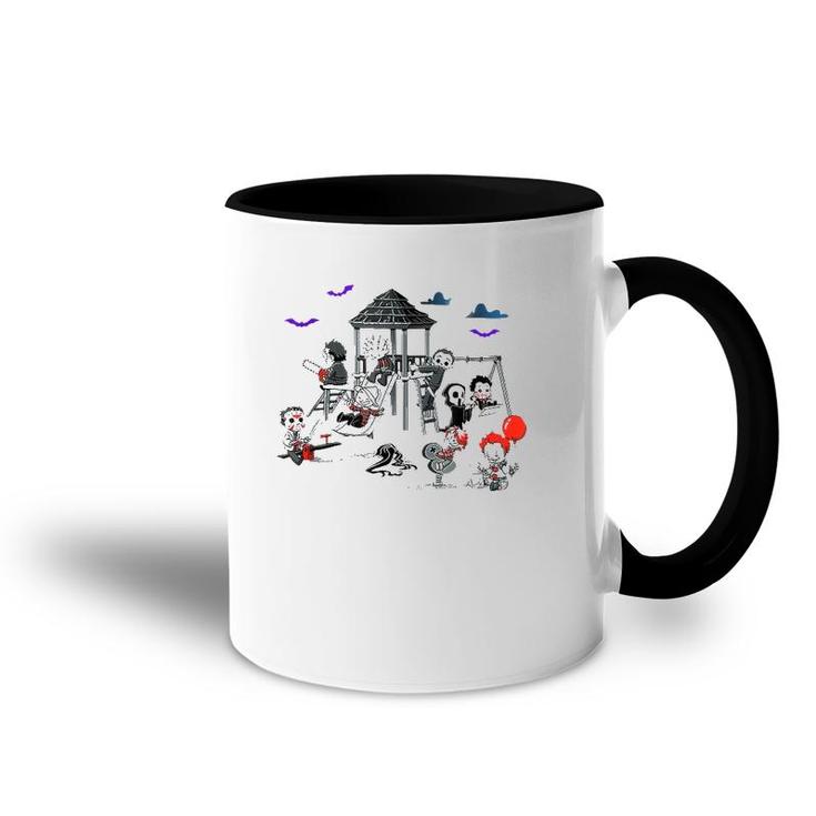 Horror Clubhouse In Park Funny Halloween Costume Accent Mug