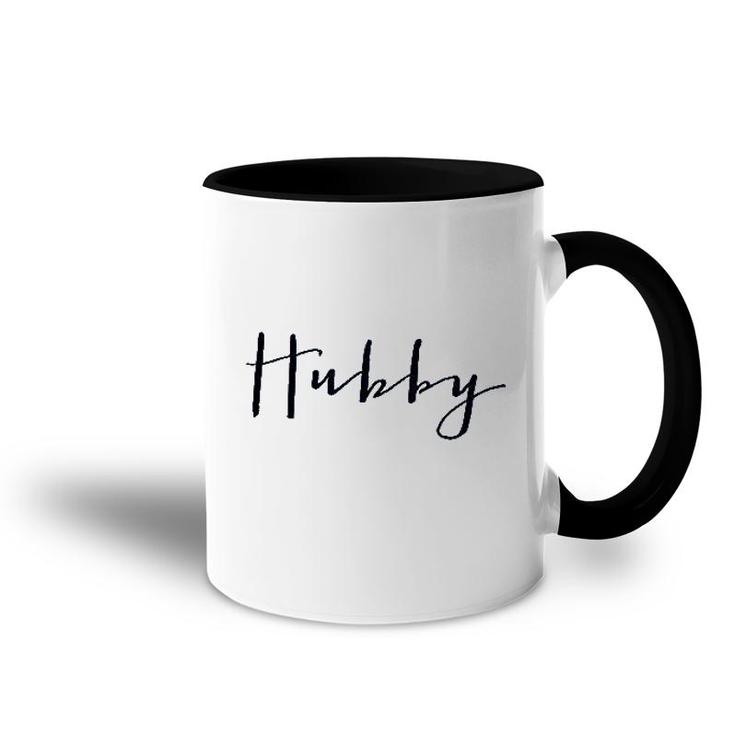 Hubby Wifey Just Married Couples Husband And Wife Wedding Gift Accent Mug