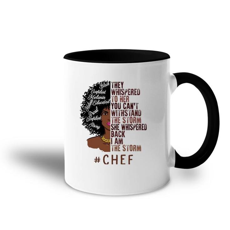 I Am The Storm Chef Apparel African American Women Accent Mug