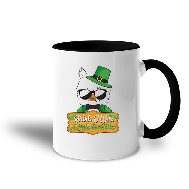 Irish I Was A Little Bit Taller Llama St Patrick's Day 2022 Ver2 Accent Mug