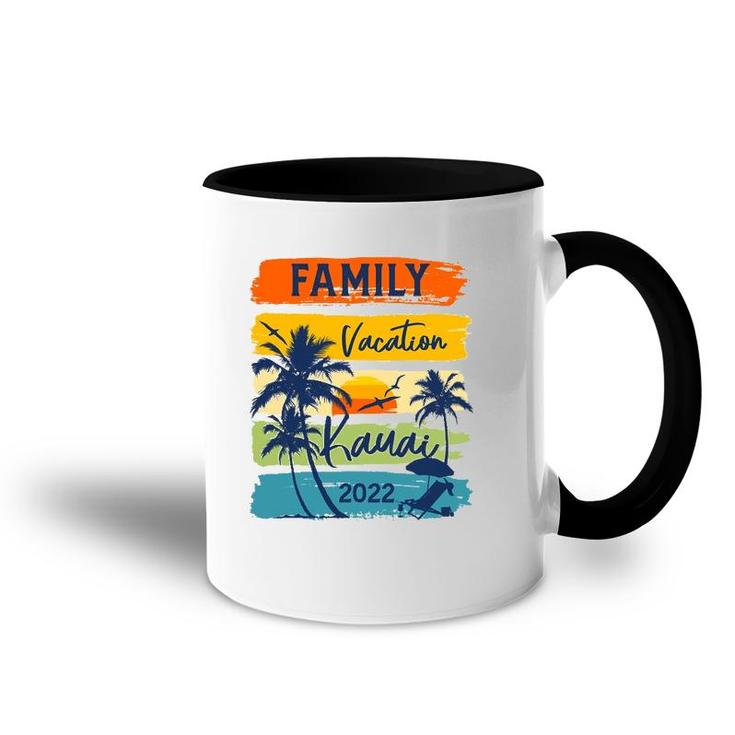 Kauai Hawaii Hawaiian Vacation 2022 Matching Family Group Accent Mug